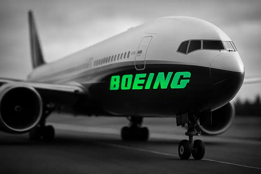 Boeing aircraft on a runway