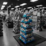 Retail toy store interior showcasing a wide assortment of toys and games.