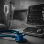 Medical monitor and equipment in a clinical setting