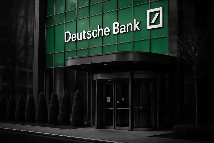 Entrance of Deutsche Bank's London branch