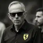 An individual in a Ferrari-branded shirt