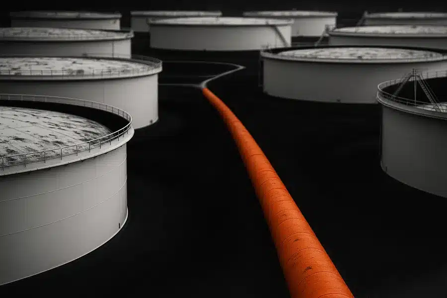 Oil storage tanks