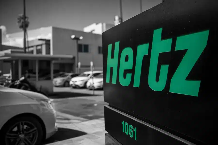 Hertz stock drop illustration