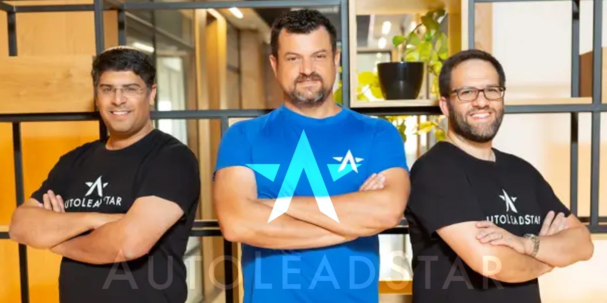 AutoLeadStar's co-founders (left to right): Chief of Product Eliav Moshe, CEO Aharon Horwitz, and CTO Yishai Goldstein