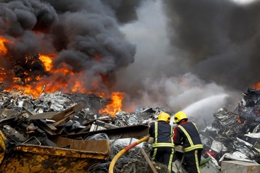 Lithium-Disposal-Fire